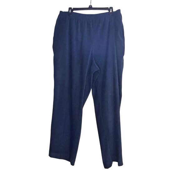 Alfred Dunner Navy Elastic Waist Pants, Size 18W – Comfortable & Classic [0207] - Picture 1 of 7